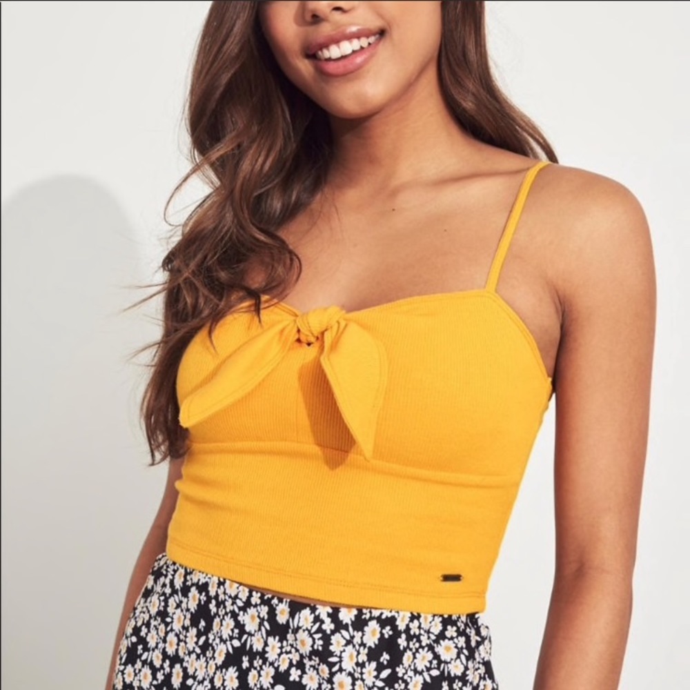 NWT Hollister Crop Top Yellow